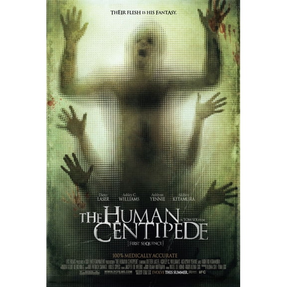 Human Centipede Movie Poster Metal Print 12x16 Large Print On Metal 12x16 Square Adults Best Posters