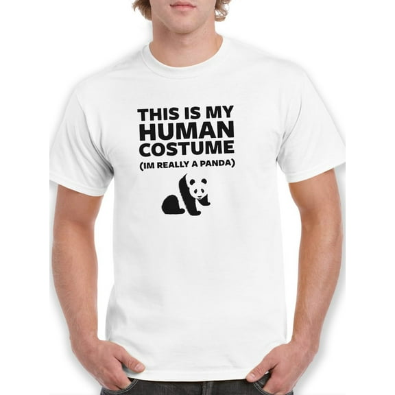 Human Costume Im A Panda Men White T-Shirt, Male 3X-Large
