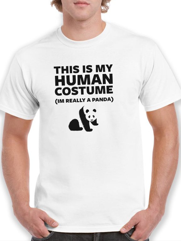 Human Costume Im A Panda Men White T-Shirt, Male Small