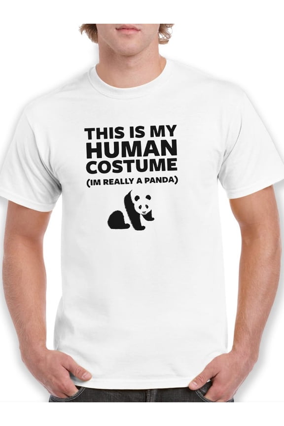 Human Costume Im A Panda Men White T-Shirt, Male XX-Large