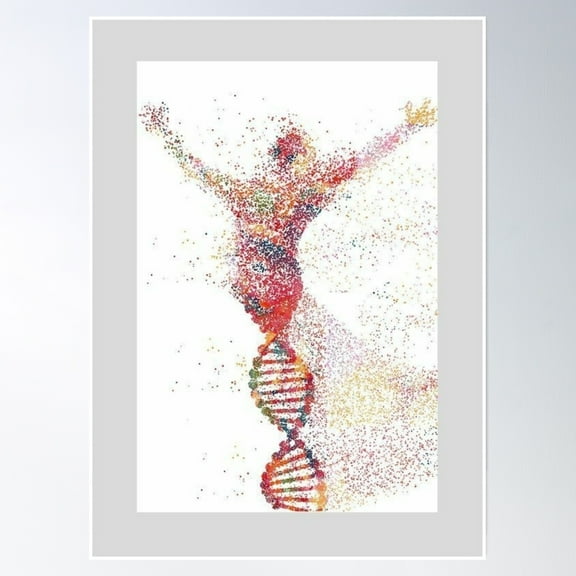 Human Dna Poster Wall Art, Modern Wall Decor, 16x24 UNFRAMED