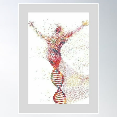 Human Dna Poster Wall Art, Modern Wall Decor, 8x12 UNFRAMED