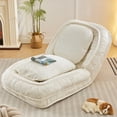 thumbnail image 1 of Human Dog Bed for Adult & Pets, Convertible Lazy Sofa Bed, Human Size Pet Bed Sofa with 5 Adjustable Position, Comfy Tatami Bean Bag Lounge Chair with 2 Soft Pillows for Bedroom Living Room Office, 1 of 7