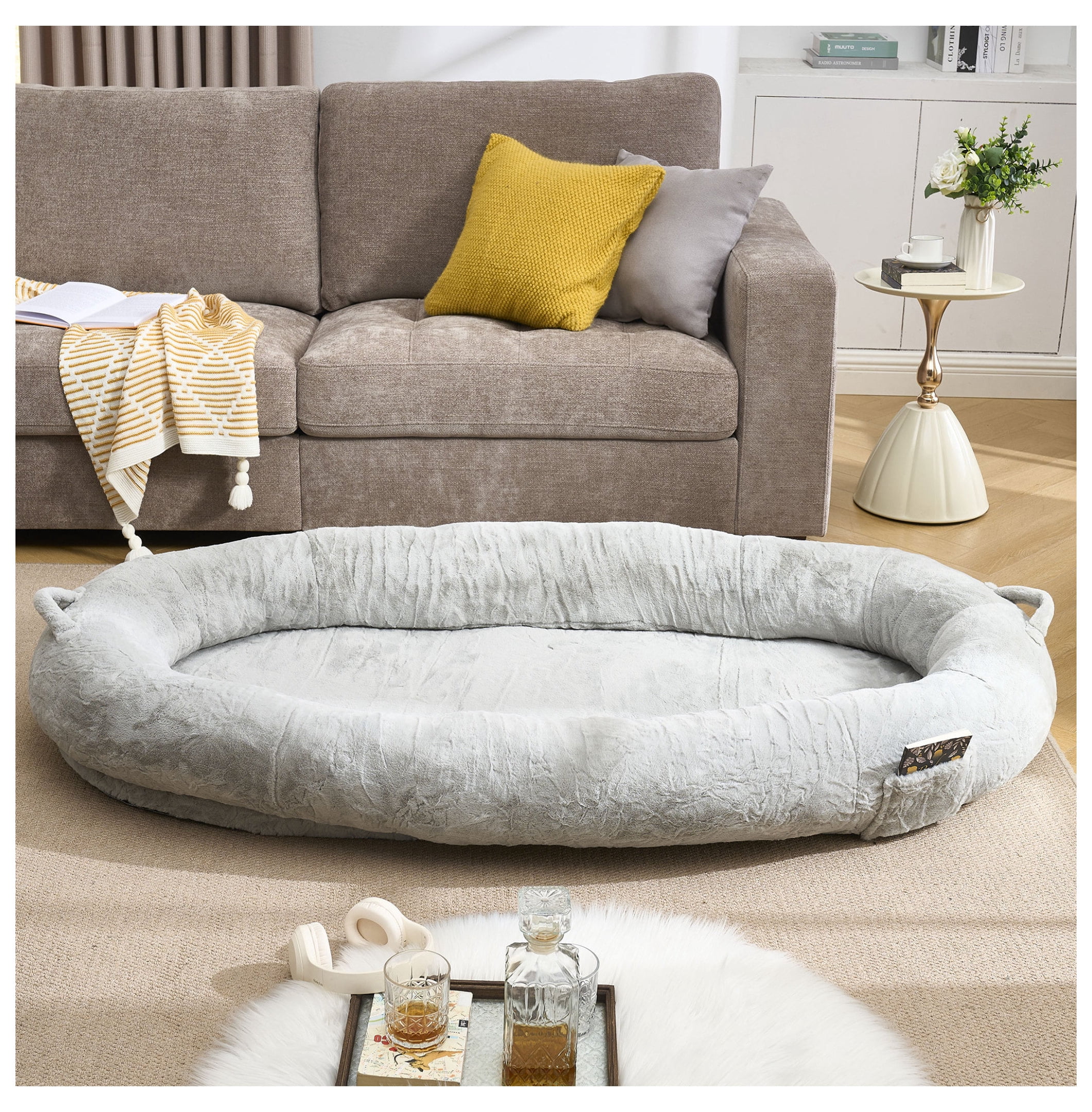 Human Dog Bed for Adults, Giant Memory Foam Pet Bed, Extra Large Fluffy ...
