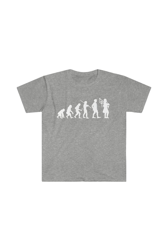 Human Evolution Bagpipes Bagpipes Player Unisex T-shirt, S-3XL