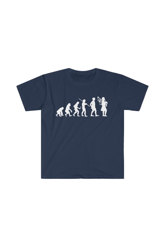 Human Evolution Bagpipes Bagpipes Player Unisex T-shirt, S-3XL
