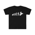 thumbnail image 1 of Human Evolution Biker Motorbike Rider Unisex T-shirt S-3XL, 1 of 2