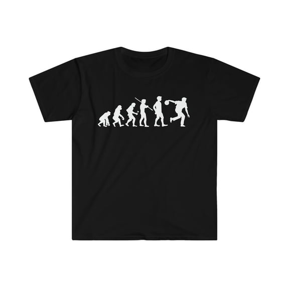 Human Evolution Bowling Bowler Unisex T-shirt, S-3XL