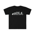 thumbnail image 1 of Human Evolution Cycling Cycler Unisex T-shirt, S-3XL, 1 of 2