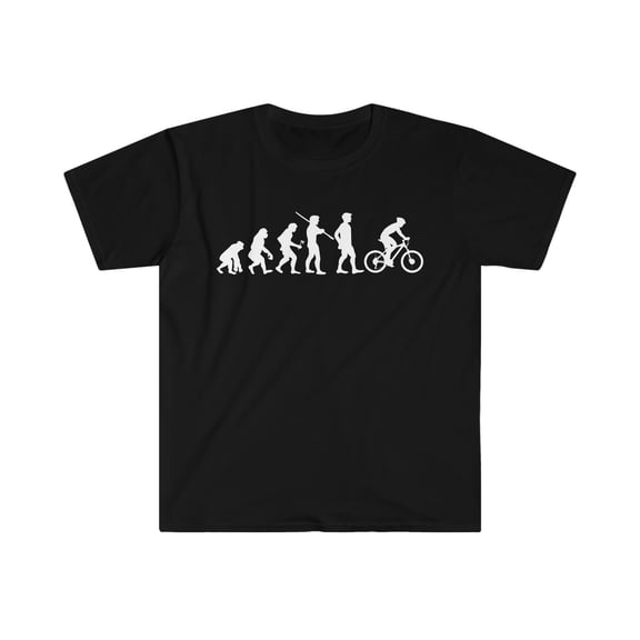 Human Evolution Cycling Cycler Unisex T-shirt, S-3XL