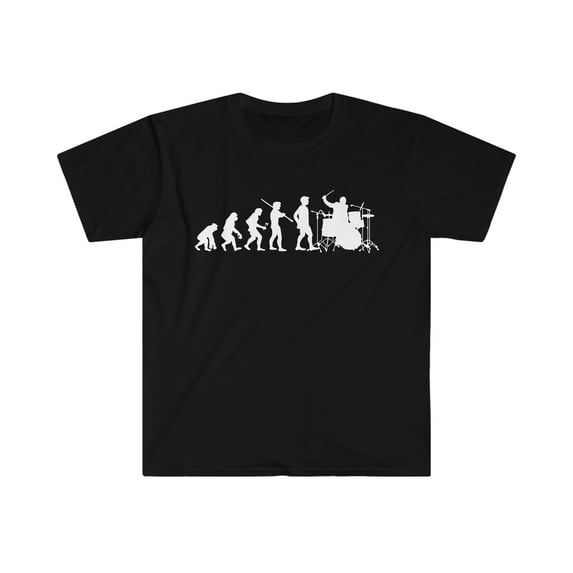 Human Evolution Drums Drummer Unisex T-shirt, S-3XL