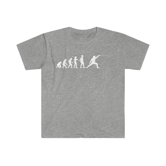 Human Evolution Fencing Fencer Fence Unisex T-shirt, S-3XL