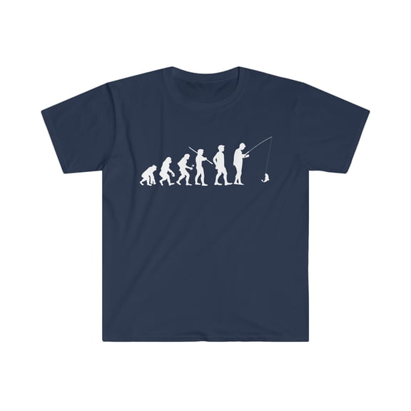 Human Evolution Fishing Fisherman Unisex T-shirt S-3XL