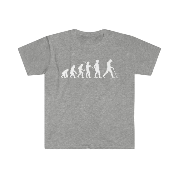 Human Evolution Metal detecting Metal detector Unisex T-shirt S-3XL
