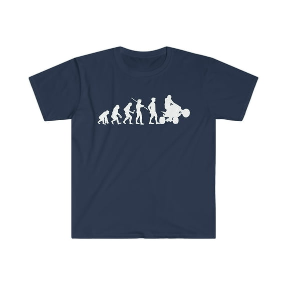 Human Evolution Quad bike Rider Unisex T-shirt S-3XL