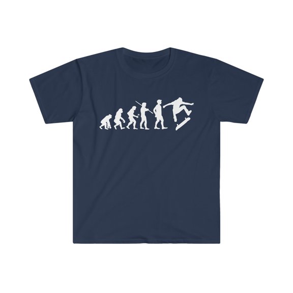 Human Evolution Skateboard Skater Unisex T-shirt S-3XL