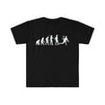 thumbnail image 1 of Human Evolution Ultimate Frisbee Player Unisex T-shirt S-3XL, 1 of 2