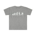 thumbnail image 1 of Human Evolution Ultimate Frisbee Player Unisex T-shirt S-3XL, 1 of 2
