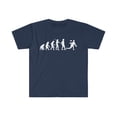 thumbnail image 1 of Human Evolution Ultimate Frisbee Player Unisex T-shirt S-3XL, 1 of 2