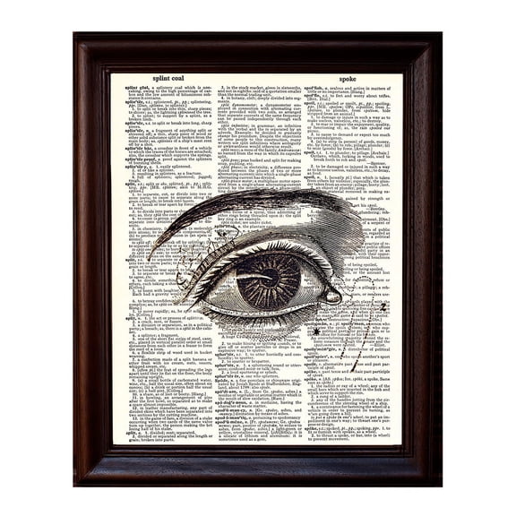Human Eye - Dictionary Art Print Printed On Authentic Vintage Dictionary Book Page - 8 x 10.5