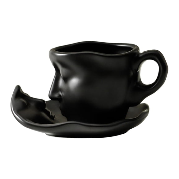 Human Face Art Ceramic Coffee Mug Cup, Creative Personality Design Drinkware, Unique Abstract Tableware for Home Office Gift Collectible Funny Novelty