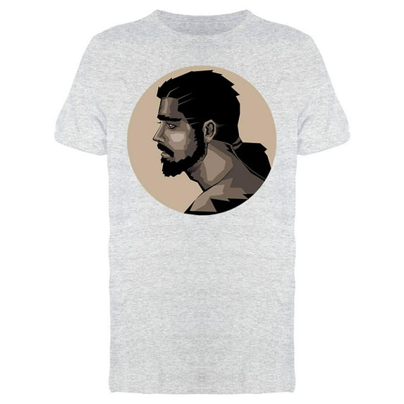 Human Face With Beard T-Shirt Men -Image by Shutterstock, Male 3X-Large