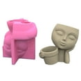 Human Face for Doll Silicone Mold Succulent Flowerpot Clay Cement ...
