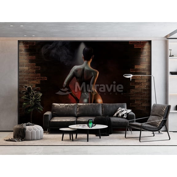 Human Figure Between Walls 3D Wallpaper