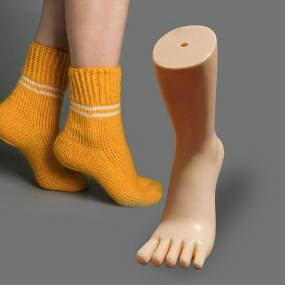Human Foot Model Medium Stocking, Mannequin Foot Model, Display Jewelry Display Stand, Toe Separate Mannequin, Foot Sock Display for Retail Socksskin color left