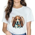thumbnail image 1 of Human Friends Dog Printed white T-Shirt Short Sleeve., 1 of 3
