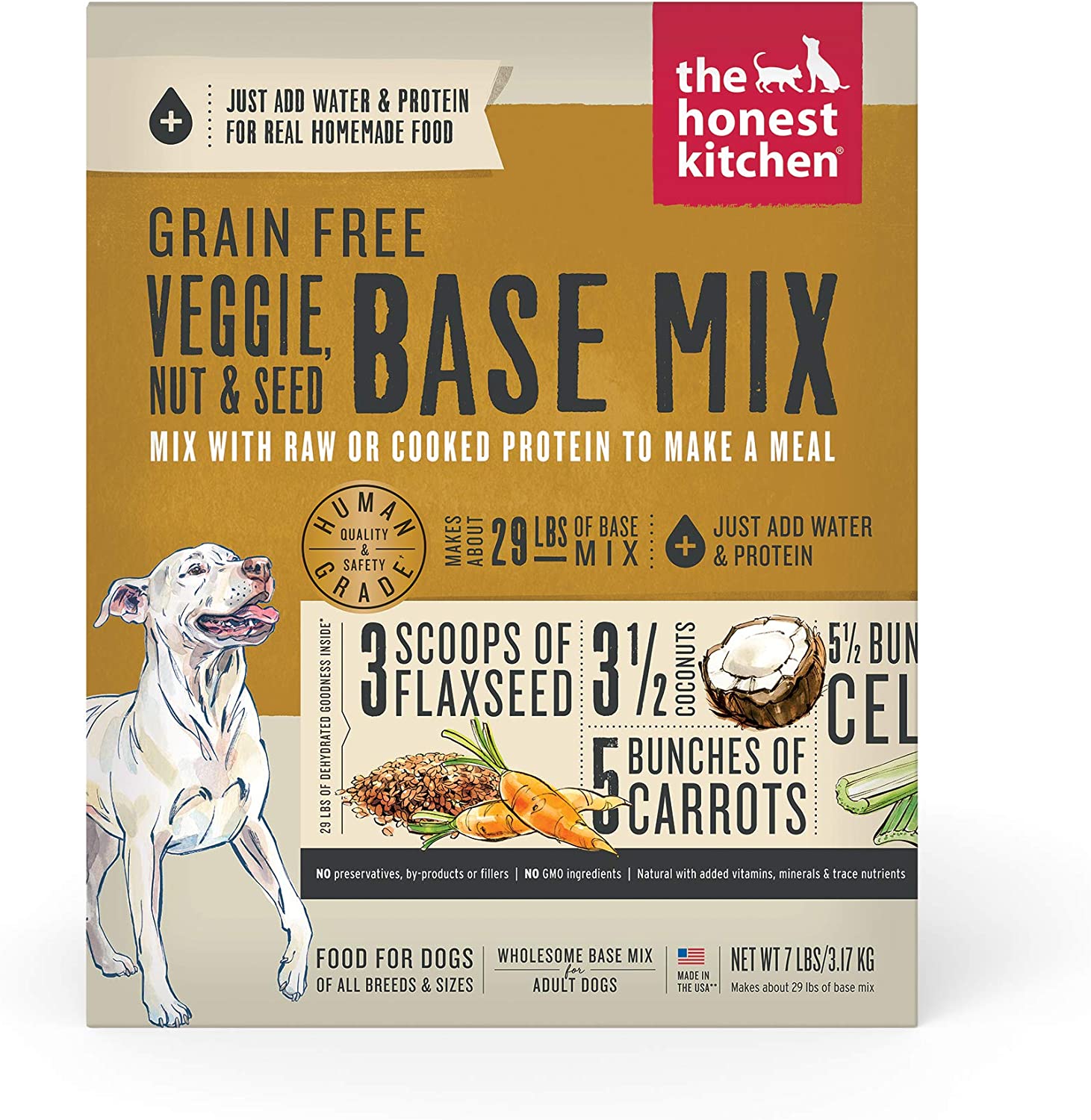 Human Grade Dehydrated Grain Free Veggie, Nut & Seed Base Mix for Dogs