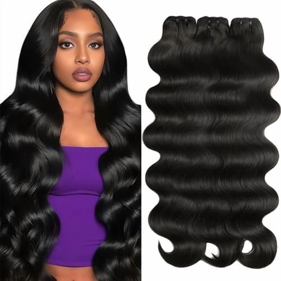 Human Hair 12 14 16 Inch Wave Human Hair 3 Quick Weave Extensions Unprocessed Brazilian Virgin Hair Double Weft Black for Women