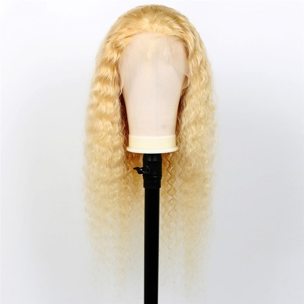 Human Hair 13x4 Lace Front Wig Deep Wave #613 Lace Frontal Wig Pre Plucked