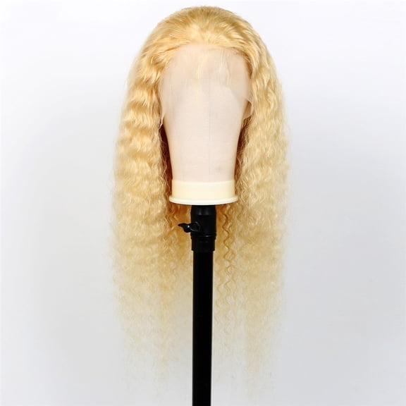 Human Hair 13x4 Lace Front Wig Deep Wave #613 Lace Frontal Wig Pre Plucked