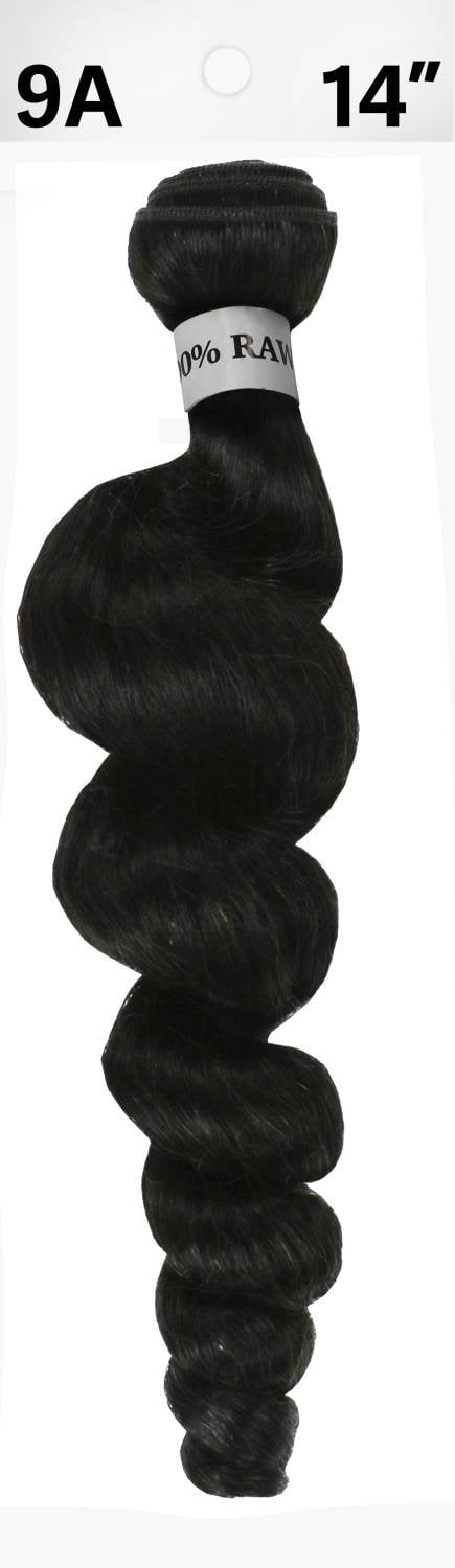 RAW 100% Virgin Human Hair Loose Wave Bundle 14" - Natural Color