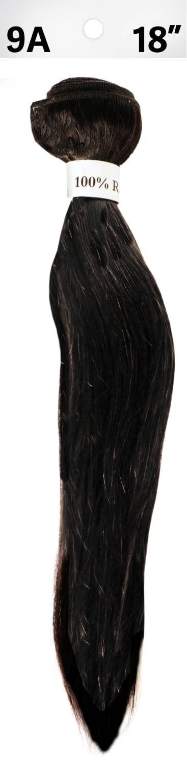 RAW 100% Virgin Human Hair Straight Bundle 18" - Natural Color