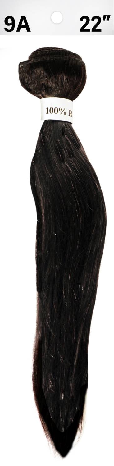 RAW 100% Virgin Human Hair Straight Bundle 22" - Natural Color