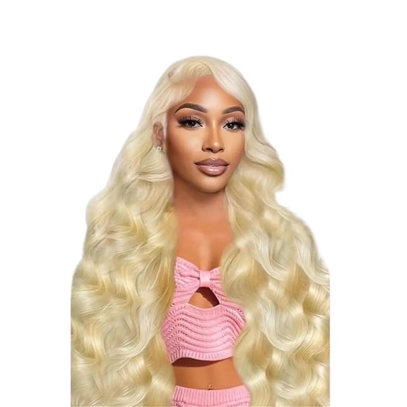 Human Hair Body Wave Blonde Lace Frontal Wigs for Black Women 250 Density with Baby Hair