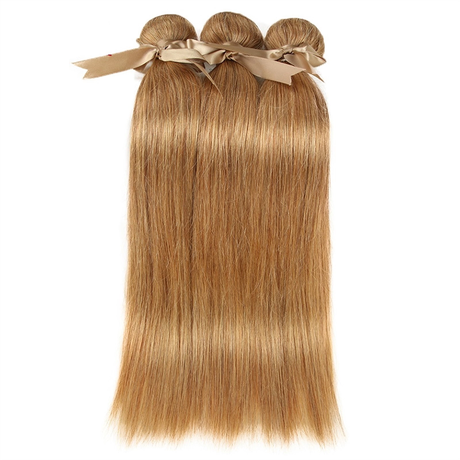 Human Hair Bundles Brazilian Natural Remy Straight Hair Weave Extensions Blonde 8 to 26 Inches Hair Extension