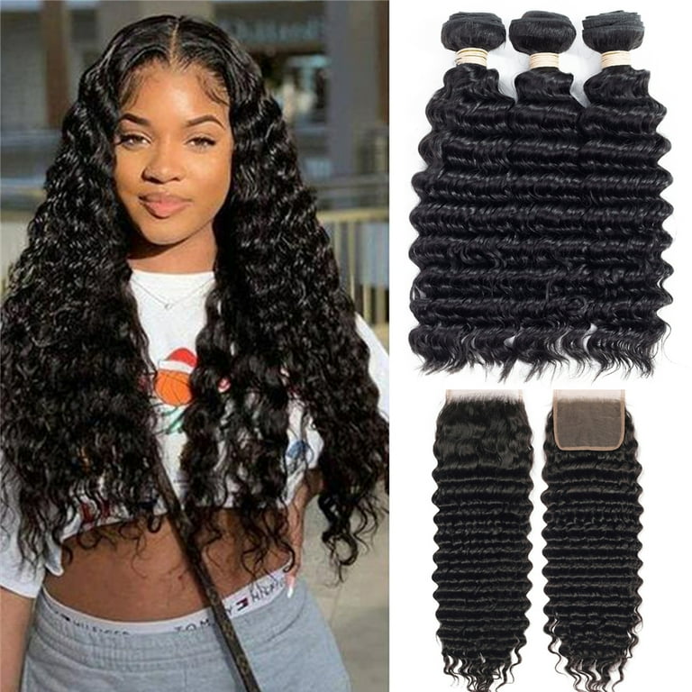 Deep wave best sale brazilian hair weave
