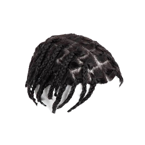 Human Hair System Crochet Braided Men's Hairpiece Braids Hair Men's Toupee