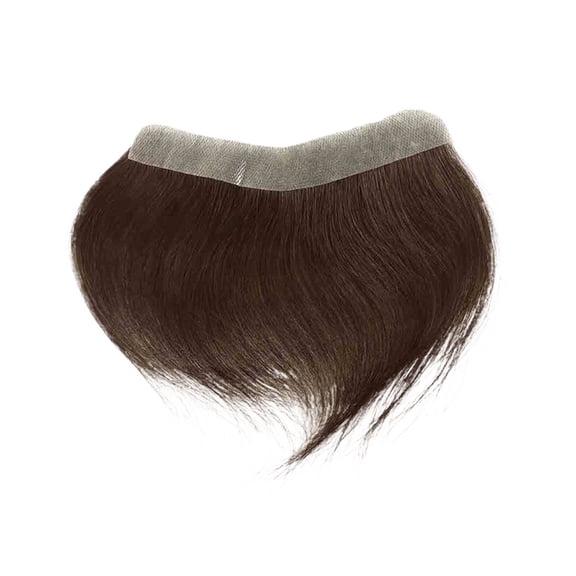 Human Hair Toupee Thin Skin PU Base Forehead Hairpiece Patch Men's Capillary Prosthesis