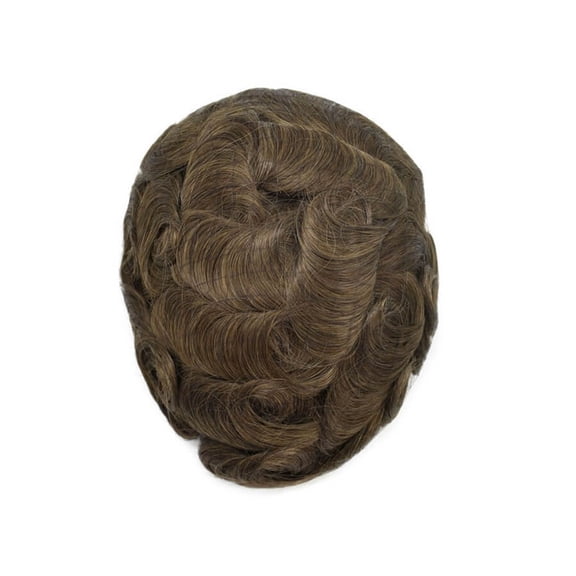 Human Hair Toupee for Men Invisible Hairline Lace Top PU Skin Perimeter Male