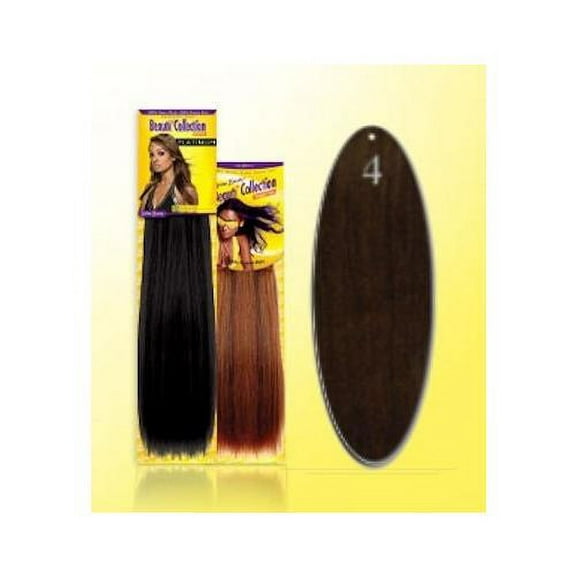 Human Hair Weave -Straight Weave 08" - #4 Dark Brown - Size: 08"