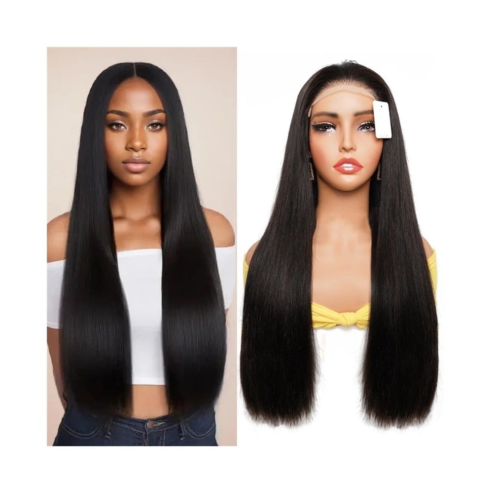 Human Hair Wig 4×4 HD Lace Front Wigs Human Hair 300% Density Bone Straight Brazilian Real Lace Frontal Wigs