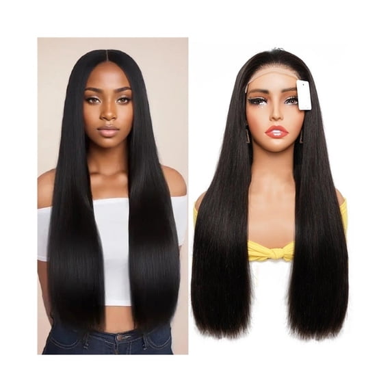 Human Hair Wig 4×4 HD Lace Front Wigs Human Hair 300% Density Bone ...