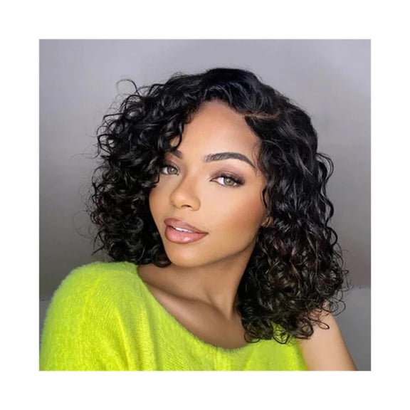 Human Hair Wig Curly Wigs for Women Real Human Hair Glueless Wig Brazilian T-Part Transparent Lace Frontal Pre Plucked