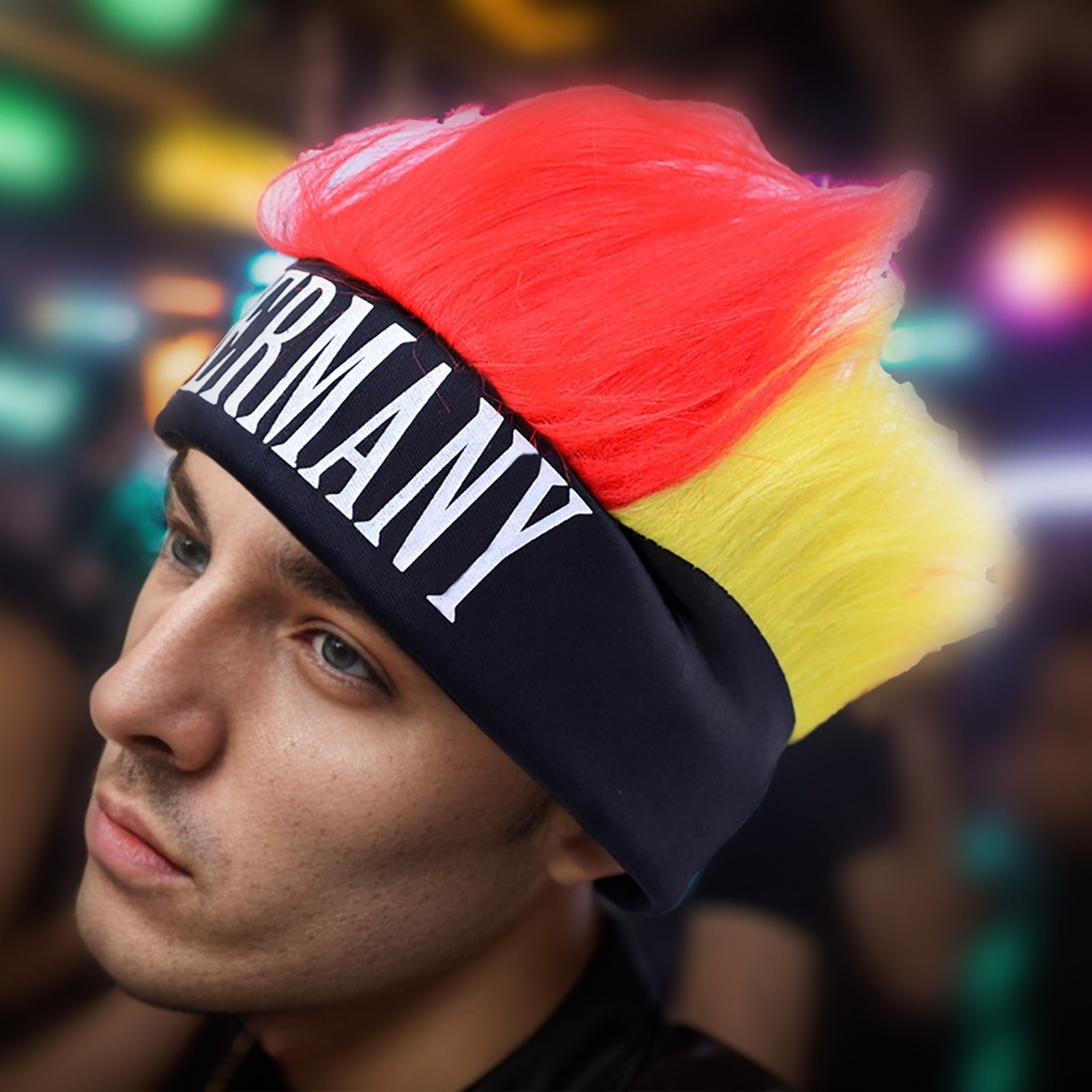 Human Hair Wig European Cup Fans Wear A Wig To Cheer For Their Favorite