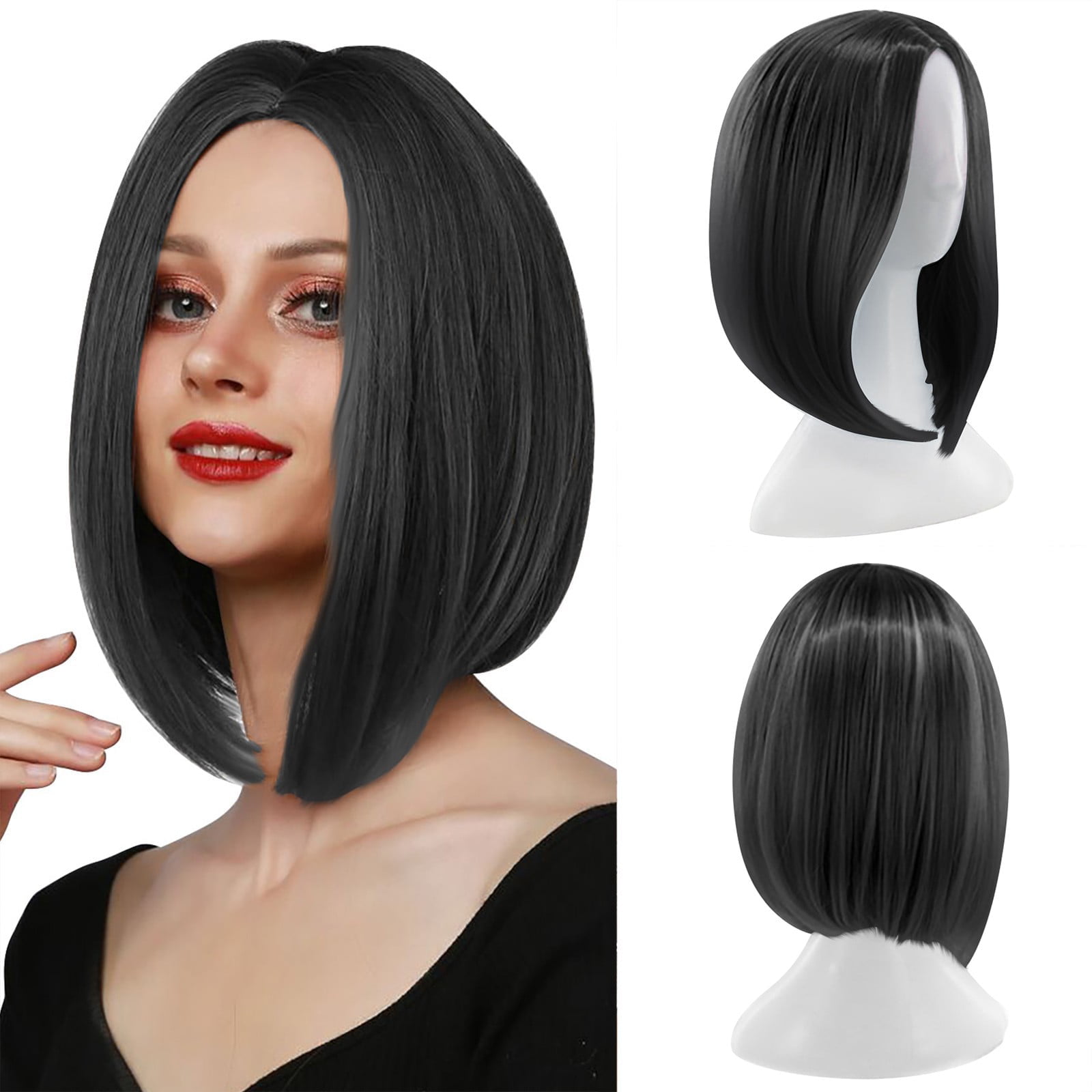 Human Hair Wig Gradient Short Straight Hair Highlight Female Wig Wig