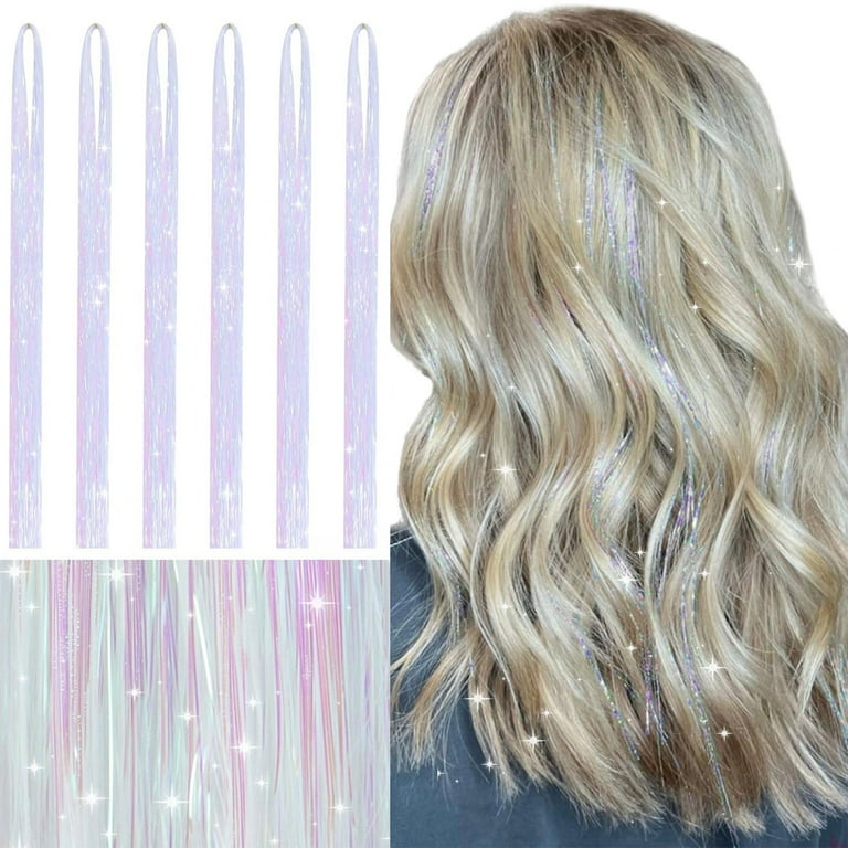 Human Hair Wig Rainbow Color 120 Cm Hair Strands Glitter Hair Strands Kit Glitter Hair Strands For Hair Festival Party Hair Glitter Hair Strands Hair For Girls Wigs Human Hair Walmart